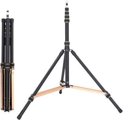 Koolehaoda Light Stand Adjustable Tripod Stand 2-8ft Sturdy Aluminum Alloy Tripod with 180° Reversible Legs and 1/4